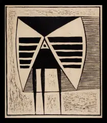 Ptak II by Nn Nn, 1962, linoryt, papier, sold Oct 2003