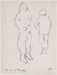 Postaci by Tadeusz Kantor, 1968, marker, paper, sold Oct 2003