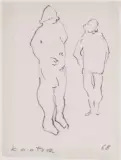 Postaci by Tadeusz Kantor, 1968, marker, paper, sold Oct 2003