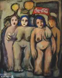 Nr 2 - Demonstracja by Mirosław Biały, 1989-1992, olej, płótno, sold Oct 2003