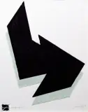 Fruwająca geometria by Ryszard Winiarski, 1999, akryl, płótno, sold Sep 2003