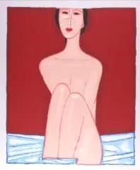 Jerzy Nowosielski, Akt w wodzie, 1999, serigrafia, papier