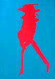 Teresa Pągowska, Czerwona sylwetka, 1995, serigrafia, papier