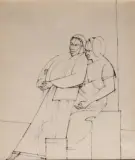 Tadeusz Kulisiewicz, Dwie postaci, z cyklu ilustracji do Matki Courage