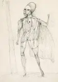 Postać by Zdzisław Beksiński, 1967, tusz pióro, papier, sold Jun 2003