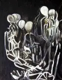 INTERART by Jadwiga Maziarska, 1984, olej, płótno, sold Jun 2003