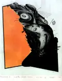 Tadeusz Czober, Porozumienie III, 1975, akwaforta, akwatinta barwna, papier