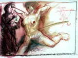 Ptaszyca św. Franciszka by Franciszek Starowieyski, 1988, akwarela, ołówek, papier, sold Jun 2003