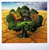 Jacek Yerka, Gniazdo, 1999, druk autorski, papier