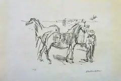 Oskar Kokoschka, Konie, litografia, papier