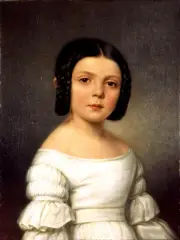 Tadeusz Łukaszewicz, Portret ciemnowłosej dziewczynki, 1841, olej, płótno