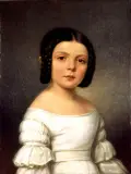 Tadeusz Łukaszewicz, Portret ciemnowłosej dziewczynki, 1841, olej, płótno