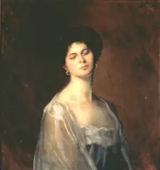 Otto Propheter, Portret damy, ok. 1910, olej, płótno