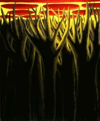 Wojciech Ćwiertniewicz, Bez tytułu (Drzewa), 1989, akryl, płótno