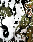Ekscesy tradycji by Jadwiga Maziarska, 1996, olej, wosk, sznurek, płótno, sold Jun 2003