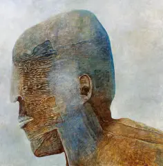 Bez tytułu by Zdzisław Beksiński, 2001, olej, płyta pilśniowa, sold Jun 2003