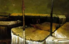 Antoni Kowalski, Chwila na sprzedaż, 1987, olej, płótno