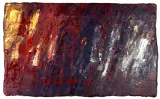 Adam Brincken, Z cyklu „Otwarty kamień“, 1997, akryl, wosk, płótno zszywane na krawędziach