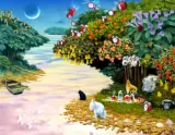 Jacek Yerka, Pejzaż fantastyczny, 2002, pastel, papier