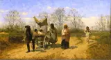 Franz Streitt, W drodze, przed 1887, olej, płótno