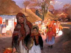 Włodzimierz Tetmajer, WIELKANOC W BRONOWICACH, 1904, olej, płótno