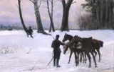 Feliks Franić, ZASADZKA (SCENA Z POWSTANIA STYCZNIOWEGO), 1893, olej, płótno