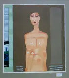 Akt siedzący by Jerzy Nowosielski, 1999, serigrafia, papier, sold Mar 2003