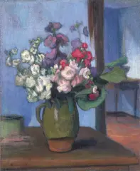 Władysław Ślewiński, Lewkonie, 1909, olej, płótno