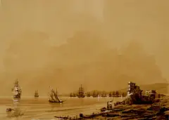 Iwan Konstantinowicz Ajwazowski, Port w Teodozji na Krymie, mieszana