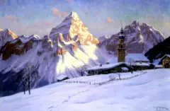 Erwin Kettemann, Pejzaż zimowy, ok 1930, olej, płótno