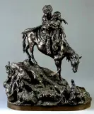 W drodze by Wasilij Lew Jakowlewicz Graczew, 1870-1880, brąz patynowany, offered Dec 2002