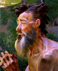 Jacek Malczewski, Faun, 1906, olej, deska