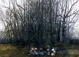 Jerzy Duda-Gracz, Obraz 2215 (Buk - Sabat), 1998, olej, płyta pilśniowa