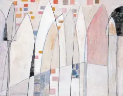 Roman Artymowski, Katedra, 1956, olej, płótno