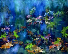 Liście by Bronisław Chromy, olej, płótno, sold Nov 2002