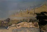Jan Lebensztejn, La Bosphore, 1988, akwarela, gwasz, pastel, tusz, pióro, papier