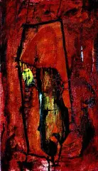Tadeusz Brzozowski, STROICIEL, 1957, olej, płótno