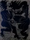 Jan Dobkowski, Karnawał w Rio VI, 1997, akryl, płótno
