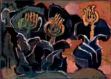 Helena Cygańska-Walicka, Kwiaty, 1976, gwasz, papier