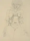 BEZ TYTUŁU by Zdzisław Beksiński, 1969, ołówek, karton, sold Nov 2002