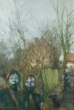 Jerzy Duda-Gracz, ZIELIN – SENSACJA, 1999, olej, płyta pilśniowa
