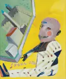 Jacek Sroka, BEZ TYTUŁU, 1986, olej, płótno