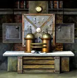 Z CYKLU „STAN WOJENNY” by Marian Michalik, 1995, olej, płótno, sold Nov 2002