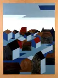 Marek Dzienkiewicz, WIDOK Z OKNA II, 2002, akryl, płyta pilśniowa