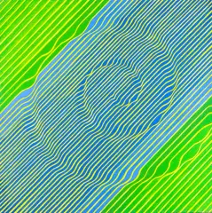 FALOWANIE II by Zofia Artymowska, 1969, akryl, płótno, sold Nov 2002