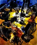 ZANURZENIE SIĘ WE ŚNIE by Alfred Lenica, 1969, olej, płótno, sold Nov 2002