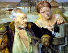 Jacek Malczewski, Moja Matko, był tu żołnierz..., 1911, olej, płótno