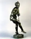 Francesco Guseppe Thylmani, Muzykujący Sylen, ok. 1900, brąz patynowany