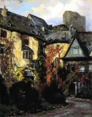 Dzikie wino by Hans Rudolf Schulze, olej, płótno, sold Oct 2002