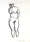 Alexej Jawlensky, Akt stojący, litografia, papier